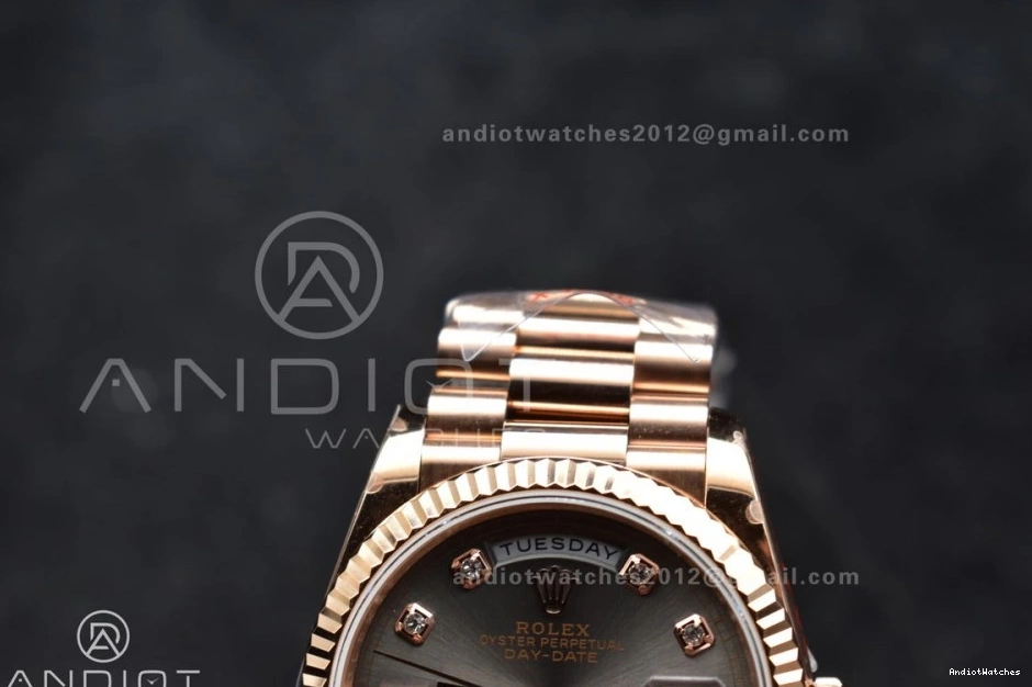 V5 RG Original Diamond (Gain 904L DayDate Grey Weight) on Square President 36 vr3255 Best Bracelet 671 QF with Dial Steel Edition 0422